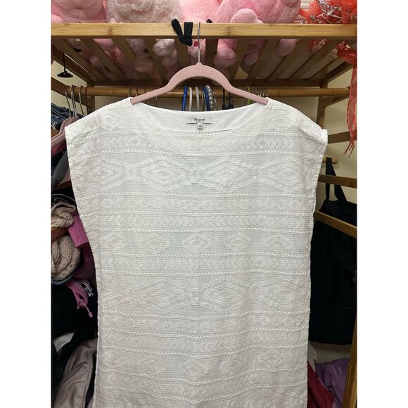 Madewell Embroidered Cannes Coverup Tunic Dress Size White Small - Picture 6 of 11